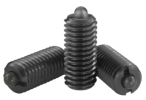 Spring plungers with hexagon socket and thrust pin, steel
