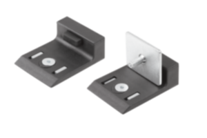 Fermeture de porte en plastique à amortisseur ou magnétique, pour profilé aluminium Fermeture de porte en plastique à amortisseur ou magnétique, pour profilé aluminium