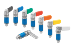 Perno d'arresto con leva acciaio inox con frenafiletto Perno d'arresto con leva acciaio inox con frenafiletto