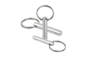 Axe de fixation en acier avec anneau porte-clés en inox Axe de fixation en acier avec anneau porte-clés en inox