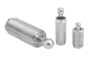 Lateral spring plungers with threaded sleeve