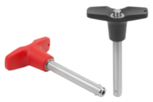 Ball lock pins with plastic T-grip