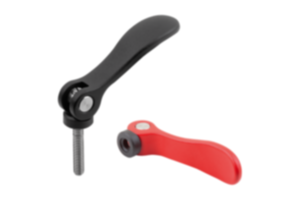 Leve eccentriche in alluminio con filettatura interna e esterna, rondella di pressione in plastica e vite prigioniera in acciaio o acciaio inox - inch Leve eccentriche in alluminio con filettatura interna e esterna, rondella di pressione in plastica e vite prigioniera in acciaio o acciaio inox - inch
