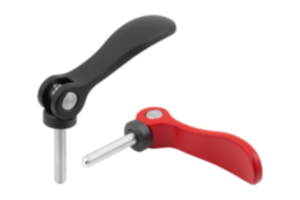 Leve eccentriche regolabili in alluminio con filettatura esterna, rondella di pressione in plastica e vite prigioniera in acciaio o acciaio inox - inch Leve eccentriche regolabili in alluminio con filettatura esterna, rondella di pressione in plastica e vite prigioniera in acciaio o acciaio inox - inch