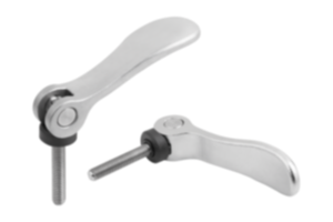 Leve eccentriche regolabili in acciaio inox con filettatura esterna, rondella di pressione in plastica e vite prigioniera in acciaio inox - inch Leve eccentriche regolabili in acciaio inox con filettatura esterna, rondella di pressione in plastica e vite prigioniera in acciaio inox - inch