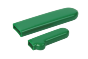 Poignées en plastique rectangulaires avec support rectangulaire, coloris vert Poignées en plastique rectangulaires avec support rectangulaire, coloris vert