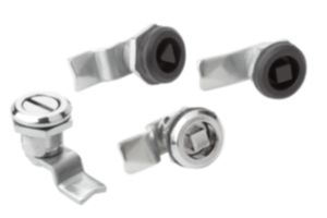 Verrous quart de tour compacts, diamètre du boîtier 20 mm Verrous quart de tour compacts, diamètre du boîtier 20 mm