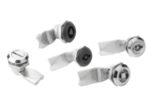 Serratura girevole in zinco, alloggiamento e azionamento cromati o verniciati a polvere in nero Serratura girevole in zinco, alloggiamento e azionamento cromati o verniciati a polvere in nero