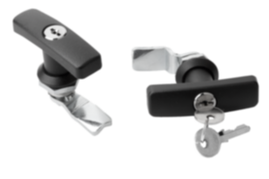 Verrous quart de tour avec poignée en T en zinc, diamètre du boîtier 32 mm Verrous quart de tour avec poignée en T en zinc, diamètre du boîtier 32 mm