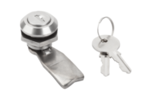 Verrous quart de tour verrouillables, inox 1.4401, diamètre du corps 28 mm Verrous quart de tour verrouillables, inox 1.4401, diamètre du corps 28 mm