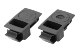 Fermeture à déclic en plastique avec creux de poignée, encliquetable Fermeture à déclic en plastique avec creux de poignée, encliquetable