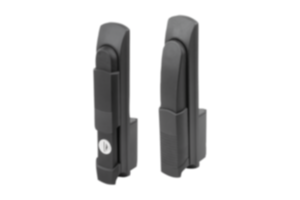 Schwenkhebel Kunststoff, Montageloch eckig, Montagelochabstand 50x50x50 mm, mit Abdeckung, mit oder ohne Profil-Halbzylinder Schwenkhebel Kunststoff, Montageloch eckig, Montagelochabstand 50x50x50 mm, mit Abdeckung, mit oder ohne Profil-Halbzylinder