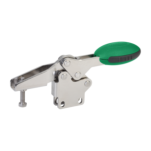 Sauterelle à levier horizontal avec embase verticale et broche de pression réglable, Inox Sauterelle à levier horizontal avec embase verticale et broche de pression réglable, Inox