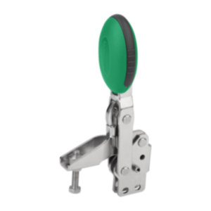 Sauterelle à levier vertical avec embase droite et broche de pression réglable, Inox Sauterelle à levier vertical avec embase droite et broche de pression réglable, Inox