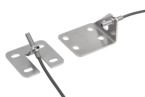 Sensori di stato in acciaio inox con supporto per ginocchiera di serraggio rapida.