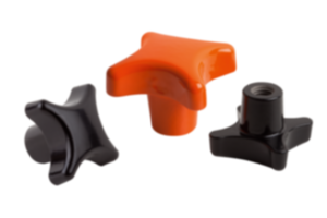 Écrou croisillon en fonte revêtement plastique conformément à DIN 6335 Écrou croisillon en fonte revêtement plastique conformément à DIN 6335