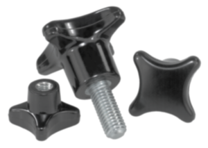 Pomelli a croce simili a DIN 6335, elementi in acciaio inox Pomelli a croce simili a DIN 6335, elementi in acciaio inox