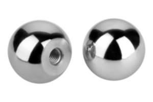 Pomelli a sfera in acciaio inox o alluminio DIN 319, forma C con filettatura, inch