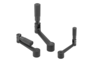 Manivelle en aluminium avec poignée cylindrique escamotable Manivelle en aluminium avec poignée cylindrique escamotable