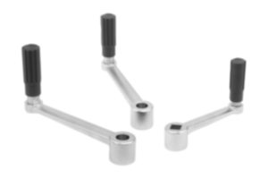 Manivelle en inox avec poignée cylindrique tournante Manivelle en inox avec poignée cylindrique tournante