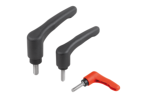 Maniglia a leva ECO in plastica con filettatura esterna; con inserto filettato in acciaio inox Maniglia a leva ECO in plastica con filettatura esterna; con inserto filettato in acciaio inox