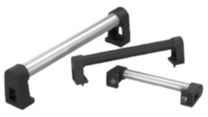 Tubular handles, aluminium with plastic grip legs