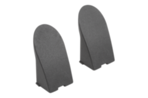 Caches de recouvrement en plastique pour poignées de manutention coudées Caches de recouvrement en plastique pour poignées de manutention coudées