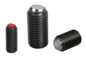 Ball-end thrust screws without head with flattened ball Ball-end thrust screws without head with flattened ball