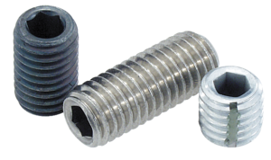 Grub screws with flat point hexagon socket DIN EN ISO 4026