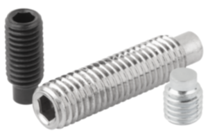 Grub screws with hex socket and pin DIN EN ISO 4028 Grub screws with hex socket and pin DIN EN ISO 4028