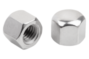 Hex cap nut, low style DIN 917 steel or stainless steel