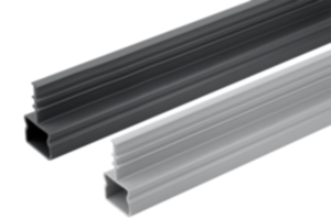 Führungsschienen zentral Kunststoff für Rollenbahnen Stahl Führungsschienen zentral Kunststoff für Rollenbahnen Stahl