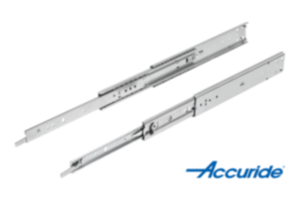 Glissières télescopiques en acier pour montage latéral, super extension, résistance à la charge jusqu'à 68 kg Glissières télescopiques en acier pour montage latéral, super extension, résistance à la charge jusqu'à 68 kg