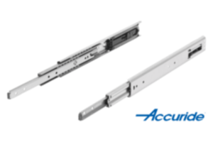 Glissières télescopiques en inox pour montage latéral, extension intégrale, résistance à la charge jusqu’à 90 kg Glissières télescopiques en inox pour montage latéral, extension intégrale, résistance à la charge jusqu’à 90 kg