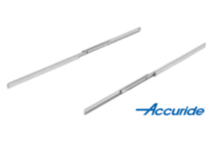 Glissières télescopiques en acier pour montage latéral, extension intégrale, résistance à la charge jusqu'à 20 kg Glissières télescopiques en acier pour montage latéral, extension intégrale, résistance à la charge jusqu'à 20 kg