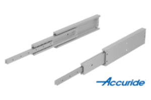 Glissières télescopiques en aluminium pour montage latéral, extension intégrale, portance jusqu'à 300 kg