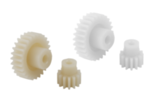 Ruote dentate frontali in plastica, modulo 2 stampate a iniezione, dentatura diritta, angolo di pressione 20°