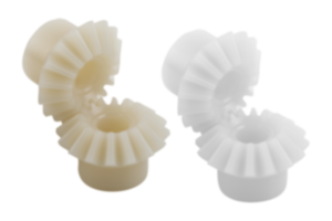 Engrenages coniques en plastique, rapport 1:1 traités par pulvérisation, denture droite, angle de pression 20°