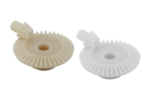 Engrenages coniques en plastique, rapport 1:4 traités par pulvérisation, denture droite, angle de pression 20°