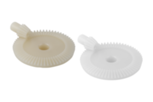 Engrenages coniques en plastique, rapport 1:5 traités par pulvérisation, denture droite, angle de pression 20° Engrenages coniques en plastique, rapport 1:5 traités par pulvérisation, denture droite, angle de pression 20°