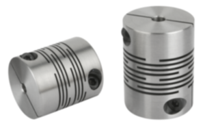 Giunti con perno a molla, in acciaio inox con mozzo di serraggio Giunti con perno a molla, in acciaio inox con mozzo di serraggio