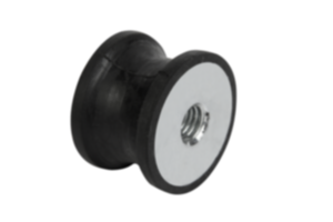 Rubber buffers steel type CT tapered with internal thread both sides