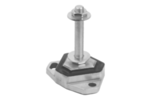 Pieds de machine en aluminium avec amortisseur de vibrations à visser Pieds de machine en aluminium avec amortisseur de vibrations à visser