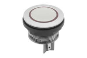 Push button with ring lamp, installation version, Ø 22.3 mm flat tab connection, compact Push button with ring lamp, installation version, Ø 22.3 mm flat tab connection, compact