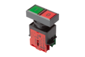 Double push button switch, installation version, Ø 22.3 mm with contact block, screw connection Double push button switch, installation version, Ø 22.3 mm with contact block, screw connection