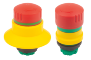 Pulsanti di emergenza versione da incasso Ø 22,3 mm con blocchi di contatti Pulsanti di emergenza versione da incasso Ø 22,3 mm con blocchi di contatti