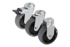 Swivel and fixed castors electrically conductive, standard version