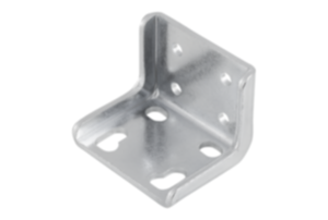 Équerre de fixation en acier, zingué et passivé pour sauterelle Équerre de fixation en acier, zingué et passivé pour sauterelle