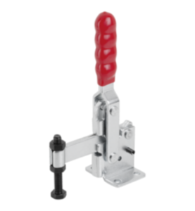 Sauterelle à levier vertical avec embase horizontale et broche de pression fixe Sauterelle à levier vertical avec embase horizontale et broche de pression fixe