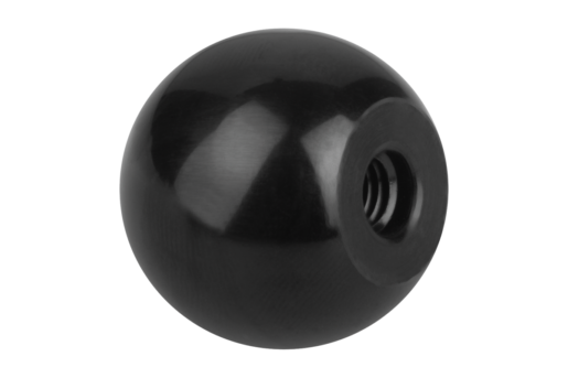Pomelli a sfera non trattati DIN 319, gamma ampliata, forma C, con inserto filettato